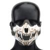 Tactical Half Face Fangs Mask Airsoft Mesh Mask Halloween Mask Skull Mask for CS Hunting Paintball Shooting Cosplay view 2