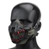 Tactical Half Face Fangs Mask Airsoft Mesh Mask Halloween Mask Skull Mask for CS Hunting Paintball Shooting Cosplay view 2