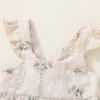YOUNGER TREE Toddler Girl Outfits Baby Ruffled Sleeveless Princess Dresses Tutu Skirt Summer Sleeveless Smocking Casual Dress(2-3T,Khaki) view 4