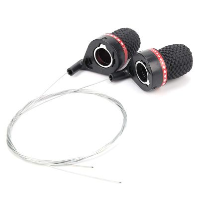 Bicycle Twist Grip Gear Shifters, Mountain Bike Speed Lever Shift Derailleur Handle Bar Twisted Grips Transmission Replacement Rolling Stick Device for Cycling Commuter Folding Road Bike Accessories