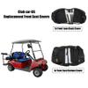 NOKINS Golf Cart Club Car DS 2000.5-Up Diamond Seat Covers Kit, Fits Club Car DS OEM Standard Front Seat Cushion, Golf Cart Vinyl Seat Cover, No Nails Required (Blue and Black) view 2