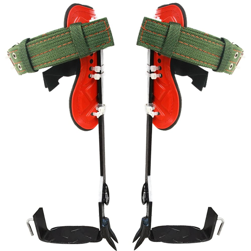 Tree Climbing Spike Set, Adjustable Tree Climbing Spikes Shoes Climbing Tool with Harness, Non-Slip 2 Claws Tree Climbing Spurs for Fruit Picking and Hunting, Thickened Pedals