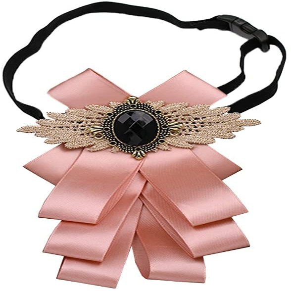 Galsawi Rhinestone Wedding Bow Tie Ribbon Pre-Tied Bow Tie Bowknot Necktie