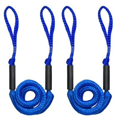 Boat Bungee Dock Line - Mooring Rope, Marine Anchor Line for Docking Pontoon, Seadoo, Bass Boat, Jet Ski, Kayak, Watercraft, WaveRunner - 4-5.5FT (Blue)