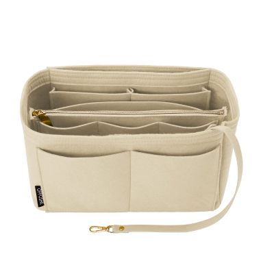 OPPOSHE Purse Organizer Insert for Handbags, Softened Felt Bag Insert Organizer for Tote, Compatible with LV, Coach, MK, Kate Spade, Goyard, Longchamp (Beige, XX-Large)