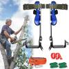 Tree Climbing Spike Set, Profession Tree Climbing Tool, Stainless Steel Climbing Trees Artefact with Safety Belts for Hunting Observation, Picking Fruit, Jungle Survival view 1