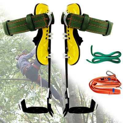 Tree Climbing Spike Set, Non-Slip Tree Climbing Tool with Harness, Adjustable Climbing Trees Artifact for Outdoor Adventures and Tree Climbing Practice, 2 Claws, Strong and Sharp