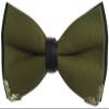Galsawi Men's Pre-Tied Bow Ties Silver Metal Edged Two-Layer Bowtie Adjustable Length Necktie view 1
