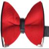 Galsawi Men's Pre-Tied Bow Ties Silver Metal Edged Two-Layer Bowtie Adjustable Length Necktie view 1