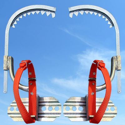 Tree Climbing Spike Set Adjustable Climbing Spikes and Harness Pedal Tool for Climbing Hunting Fruit Picking Cutting Tree, Tree Work(Size:Model 450)