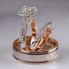 Vsoruln Engagement Imitation Diamond Rings for Couples Set,3 pc His and Her Wedding Ring Set, Hypoallergenic Rose Gold Ring Set, Cubic Zirconia Bride Promise Rings Set, Size 6-13 (4MM women's, 7) view 2