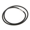 16 Inch 3mm Fashion Black Rubber Cord Necklace view 4