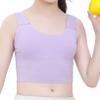 LiiYii Youth Girls Padded Underwear Wireless Undies Training Bra Sports Tops Mini Cami Undergarment Camisole Purple 9-10 Years view 1