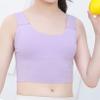 LiiYii Youth Girls Padded Underwear Wireless Undies Training Bra Sports Tops Mini Cami Undergarment Camisole Purple 9-10 Years view 2