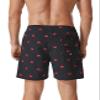 SILKWORLD Mens Swimming Trunks with Compression Liner Quick Dry 5 inch Swim Shorts with Zipper Pockets,Crab,Medium view 3