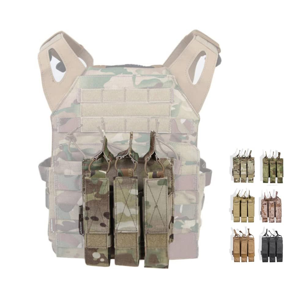 Airsoft Molle Magazine Pouch Tactical Modular Triple Ammo Pouch for MP7 (Multicam)