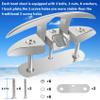 316 Stainless Steel Boat Cleats 6 Inch, Marine Grade Dock Cleats with Stainless Steel Bolts and Back Plate,Boat Dock Cleats Folding Dock Cleats for Deck and Boat (2 Pack) view 3