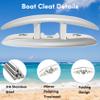 316 Stainless Steel Boat Cleats 6 Inch, Marine Grade Dock Cleats with Stainless Steel Bolts and Back Plate,Boat Dock Cleats Folding Dock Cleats for Deck and Boat (2 Pack) view 4