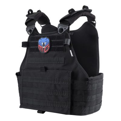 MGFLASHFORCE Tactical Vest for Men, Airsoft Molle Vest (Black)