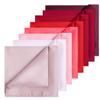 KissTies Coral Reel Mens Pocket Square Satin Watermelon Color Hanky + Gift Box view 3