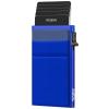 YESIIW Pop up Credit Card Holder RFID Blocking with Money Pocket Minimalist Business Card Wallet for Men Slim Aluminum Metal Bank Card Case for Cards and Notes and Coins Royal Blue view 1