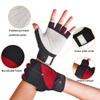 ChinFun Kayaking Gloves for Men Padded Palm Fingerless Gloves for Water Ski, Canoeing, Windsurfing, Kiteboarding, Sailing, Jet Skiing and Stand-UP Paddle Boarding Red & Black M view 2