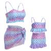 Mommy and Me Family Swimsuits One Piece Ruffle Leaves Printed Women Girls Monokini Bathing Suit QZ031 XL view 2