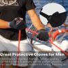 ChinFun Kayaking Gloves Fingerless Padded Palm Fishing Gloves Men for Sailing Paddling Canoeing Workout Women Youth Kids Black XL view 3