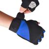 ChinFun Unisex Fishing Gloves Padded Palm Fingerless Kayaking Glove Men Women Water Ski, Canoeing, Windsurfing, Kiteboarding, Sailing Blue & Black XL view 3
