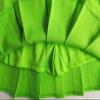 ZHANCHTONG Women's High Waist A-Line Pleated Mini Skirt Short Tennis Skirt (Fluorescent Green, XL) view 3