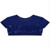 Aislor Girls Sequins Short Sleeves Crop Top Sports Athletic Dance Bra Tank Top Yoga Workout Gymnastic Shirts Dancewear Dark Blue 6 Years view 4