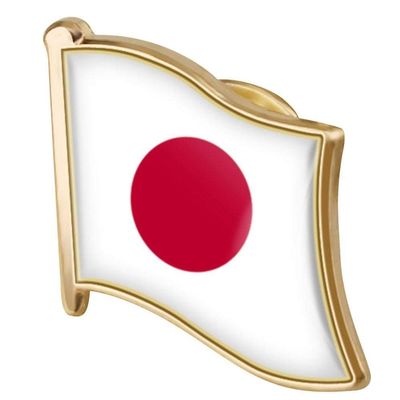 1pc Japan Flag Pin Badge Metal Lapel Pin Brooch Japanese Flag Novelty Gift Lapel Tie Pin Badge Accessory