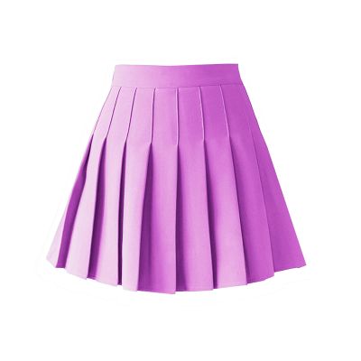 ZHANCHTONG Women's High Waist A-Line Pleated Mini Skirt Short Tennis Skirt (Light Purple, L)
