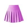 ZHANCHTONG Women's High Waist A-Line Pleated Mini Skirt Short Tennis Skirt (Light Purple, L) view 1