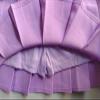 ZHANCHTONG Women's High Waist A-Line Pleated Mini Skirt Short Tennis Skirt (Light Purple, L) view 3