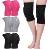 Eurzom 3 Pairs Dance Knee Pads Women Protective Non-Slip Knee Pads for Yoga Cheerleading Pole Floor Dance Volleyball(M,Black, Gray, Rose) view 1