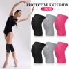 Eurzom 3 Pairs Dance Knee Pads Women Protective Non-Slip Knee Pads for Yoga Cheerleading Pole Floor Dance Volleyball(M,Black, Gray, Rose) view 2