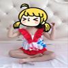 Girls' Bikini Sets Kids Ruffle Strap Off Shoulder Swimsuits Cartoon Novelty Swimwear Tankini for Girls 2~12 Years Two Piece (Small, Red) view 2