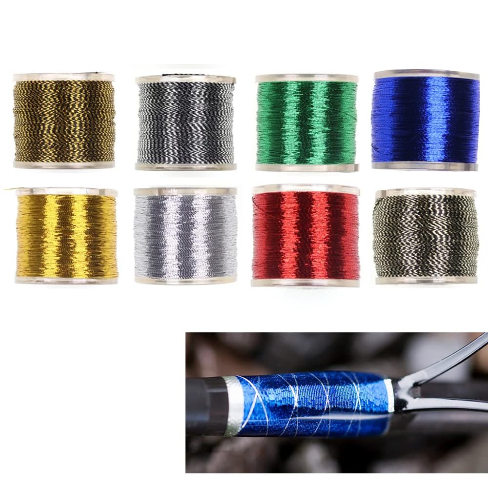 GREATFISHING Fly Tying Thread Combo Choice Midge Nymph Dry Flies Fly Tying Lure Making Materials Fly Tying Materials (8 Color Rod Wrapping Reparing Combo)