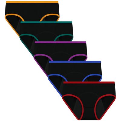 Nalwort Womens Period Underwear Menstrual Period Panties Postpartum Cotton Panties 5 Pack
