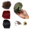 GREATFISHING 4 Color Combo Kit Fly Tying Deer Hair Patches Caddis Dry Fly Tying Material Natural and Died Orange Black Red Green view 1