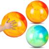 Deekin 2 Pcs 15 Inch Marbleized Bouncy Balls Large Inflatable Rubber Sensory Ball for Playground Outdoor Water(Green and Yellow) view 1