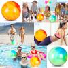 Deekin 2 Pcs 15 Inch Marbleized Bouncy Balls Large Inflatable Rubber Sensory Ball for Playground Outdoor Water(Green and Yellow) view 4