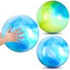 Deekin 2 Pcs 15 Inch Marbleized Bouncy Balls Large Inflatable Rubber Sensory Ball for Playground Outdoor (Blue and Green) view 1