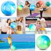 Deekin 2 Pcs 15 Inch Marbleized Bouncy Balls Large Inflatable Rubber Sensory Ball for Playground Outdoor (Blue and Green) view 4