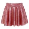 VernLan Girl's Metallic Skater Skort Dance Athletic Shiny Pleated A-Line Mini Scooter Skirt for Cheerleading Performance Red 13-14 Years view 1