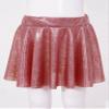 VernLan Girl's Metallic Skater Skort Dance Athletic Shiny Pleated A-Line Mini Scooter Skirt for Cheerleading Performance Red 13-14 Years view 3