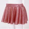 VernLan Girl's Metallic Skater Skort Dance Athletic Shiny Pleated A-Line Mini Scooter Skirt for Cheerleading Performance Red 13-14 Years view 4