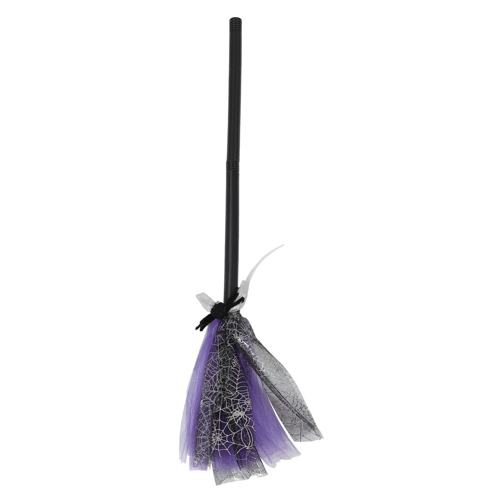 Broom Stick Props Apparel Make up Purple Cloth The Witch Witches Broom Child Detachable Toy Halloween Halloween Wizard