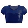 FEESHOW Kids Girls Sequins Metallic Crop Tank Tops Dancewear Athletic Sports Gymnastics Ballet Activewear Tee Shirt Dark Blue 6 Years view 1